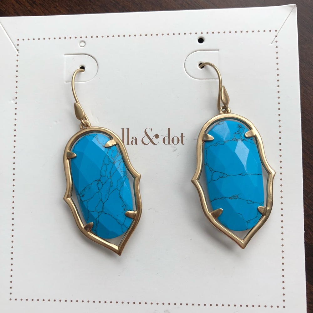 Stella and Dot Amala Chandeliers- Turquoise